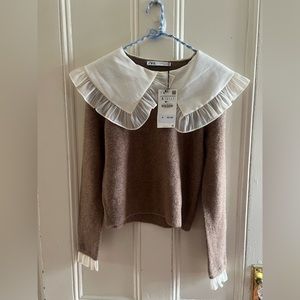 NWT Zara collar sweater
